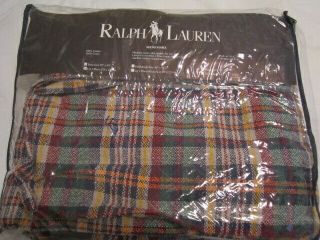 Vintage Ralph Lauren Tartan Plaid 100 Cotton Blanket Twin - - Menemsha