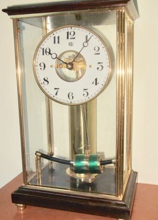 Antique French Bulle 4 Glass Mantel Clock