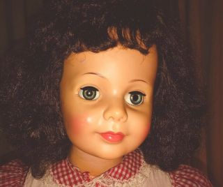 Vintage Patti Playpal Doll Ideal G - 35 - 7 Rare,  Blue Eyes,  Curly Brown
