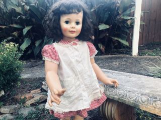 vintage patti playpal doll ideal G - 35 - 7 Rare,  BLue Eyes,  Curly Brown 4