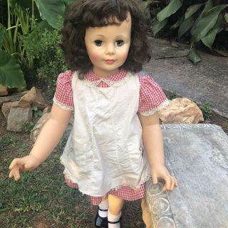 vintage patti playpal doll ideal G - 35 - 7 Rare,  BLue Eyes,  Curly Brown 8