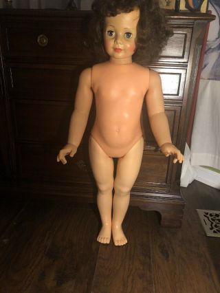 vintage patti playpal doll ideal G - 35 - 7 Rare,  BLue Eyes,  Curly Brown 9