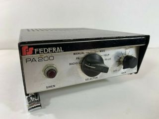 Vintage Federal Pa 200 Siren Control Unit