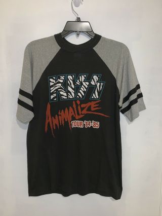Vintage KISS 1984 ANIMALIZE concert tour t - shirt MEDIUM M RARE PRINT WOW 4