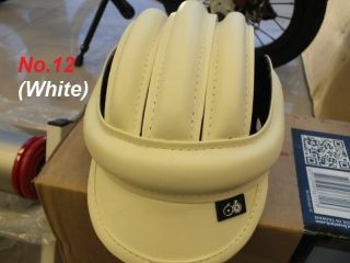 Handmade White Cycling Helmet Bicycle Vintage Retro Leather Classic Outdoor 03