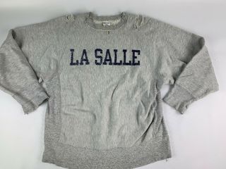 Vintage Champion Reverse Weave Warmup La Salle Sweatshirt Men’s Sz L A0926