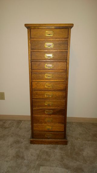 Vintage - Antique Lawyers 12 Drawer Filing/document Cabinet - Wcj - Nonprofit Org