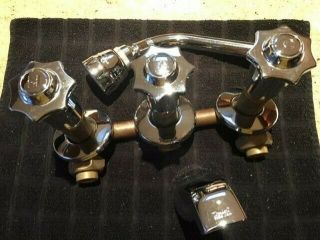 Vintage Nos American Standard Three Handle Tub And Shower Faucet Valve Mcm