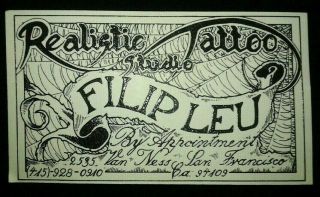 Vintage Filip Leu Tattoo Ed Hardy 