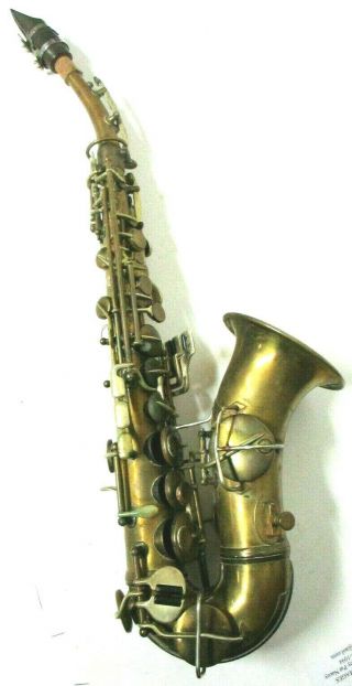 Vintage Rare C.  G.  Conn Ltd Saxophone Baby Saprano Antique Small W/case