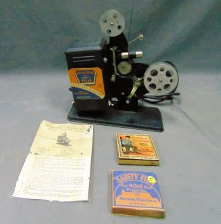Vintage Keystone Hand Crank Movie Projector For 16mm Film Reel To Reel E - 31s