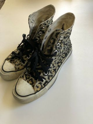 Vintage Converse Made In Usa Shoes Mens 4.  5 Women’s 6.  5 90s Leopard Chucks Usa