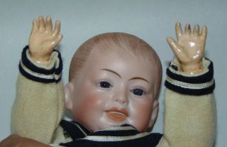 RARE ANTIQUE FRENCH Doll TETE BRU Character Boy SAILOR OUTFIT 227 4
