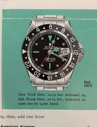 Vintage Rolex GMT - Master Information Pamphlet Booklet 1965 7