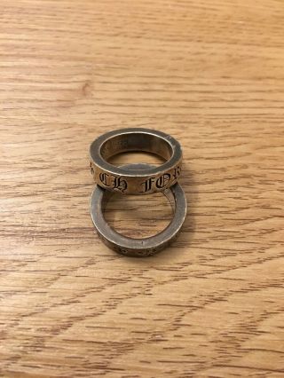 Authentic Vintage Chrome Hearts Forever Ring Size 8 Circa 2003