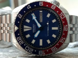 Vintage Seiko Scuba Diver 6309 - 7290 Blue Face Automatic Mens Watch 400216