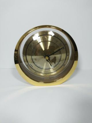 Vintage Seiko Quartz World Time Desk Mantel Clock Japan Qqz695g Plane Seikosha