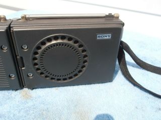 Vintage Sony ICF - 7800W Portable 3 Band Folding Radio PSB/AM/FM 5