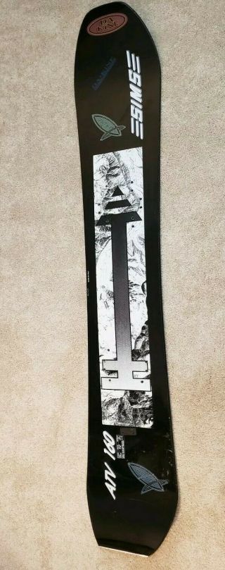 Vintage Sims Atv 160cm Snowboard Made In The Usa