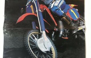 Rare Vtg 1984 DAVID BAILEY TEAM HONDA Motocross Champion Poster CR250R CR125R 4