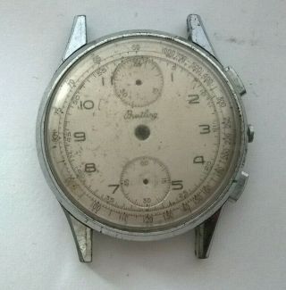 Vintage Breitling Chronograph Wristwatch Case Dial Ref.  178 For Venus 170 Parts
