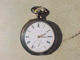 Silver Iwc International Watch Company Pocket Watch Circa 1905