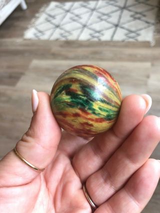 Giant Vintage Red Green,  Yellow Marble 2
