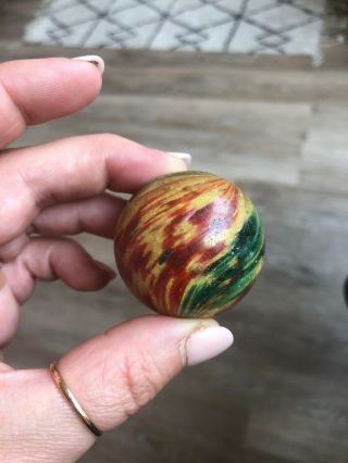 Giant Vintage Red Green,  Yellow Marble 4