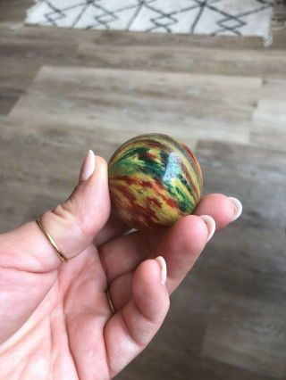 Giant Vintage Red Green,  Yellow Marble 5