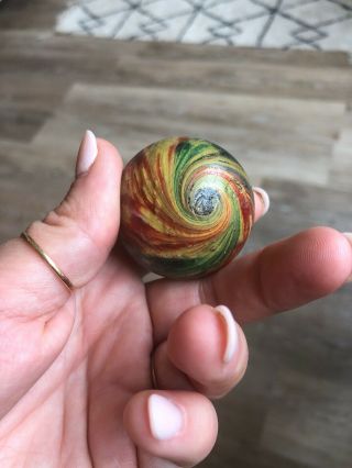 Giant Vintage Red Green,  Yellow Marble 8