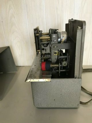 Vintage Lathem Model 3813 Punch Clock Time Recorder w/keys & inked ribbon 5