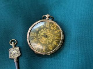 Antique Victorian 18ct Gold Pocket Watch Need Attention 4cm Dia