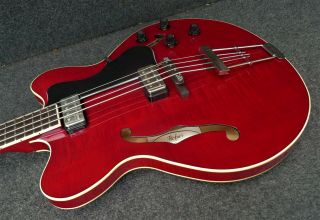 Hofner Hct - 500/7 - Tr Contemporary Verythin Bass Guitar Great Uk Vintage Vibe Red