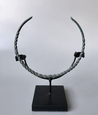 Celtic Bronze Age Neck Torque Torc Necklace Ring C1500 - 1200B.  C. 4