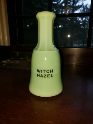 Vintage Jadeite Witch Hazel Bottle Or Cruet