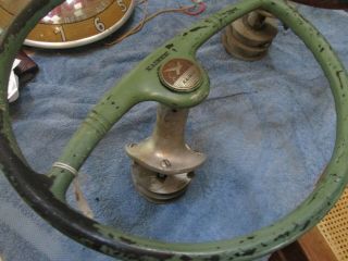 Vintage " Kainer " Racing Boat Steering Wheel,  W/hub,  Attwood. ,  No - Reserve