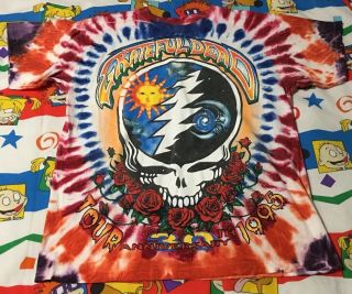 Vintage Nwot 1995 Grateful Dead 30th Anniversary Summer Tour Shirt Large Tie Dye
