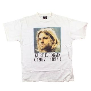 Vintage 1990s Nirvana Kurt Cobain Memorial Painting White Rare T - Shirt Giant Xl