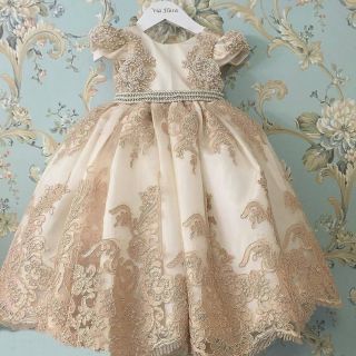 Lovely Baby Girl Appliques Christening Dresses Bead Pearls Vintage Baptism Gown