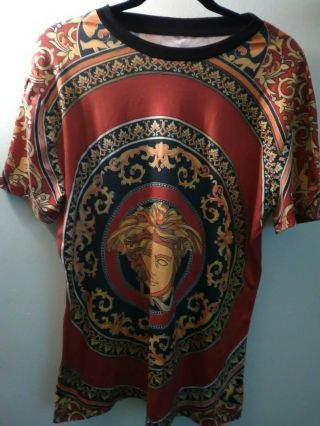 Vintage Gianni Versace Shirt Rare 1990s Medusa T - Shirt Men Fashion