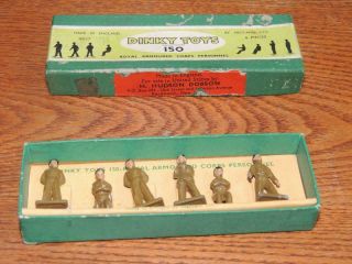 Vintage Dinky Toys No.  150 Royal Armoured Corps Personnel In Origi Box W/insert