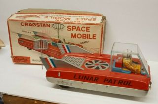 Vintage 1960s Cragstan Space Mobile Lunar Patrol Tin Litho Toy 72840 Japan