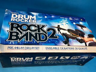 Ps4 Ps3 Ion Drum Rocker Premium Drum Set 2 Cymbals Open Box Rare Rock Band 4