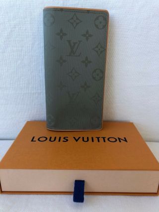Rare Louis Vuitton Titanium Monogram Brazza Organizer Bifold Multiple Wallet