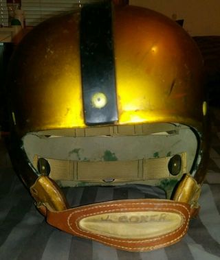 Rare Vintage Riddell Suspension Football Helmet Open Face All Leather