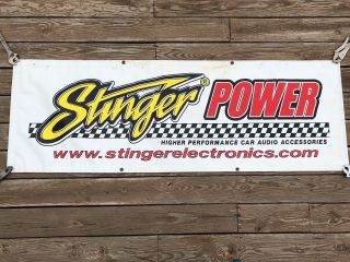 Stinger Power Car Audio Accessories Wall Banner 5’ 10” X 2’ Vintage Rare