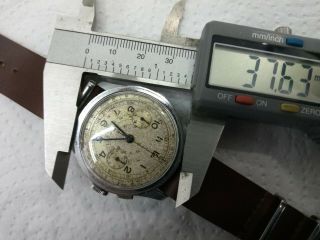 RARE Venus 165 monopusher chronograph mens watch.  Big size 37.  5 mm. 2