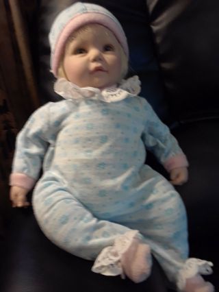 Vintage Frank Young Life - Like Weighted Doll 19 " Blonde Hair Blue Eyes