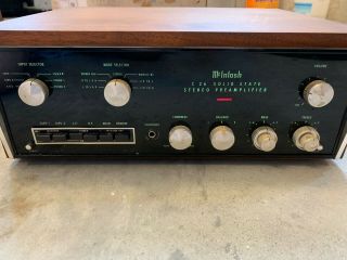 Vintage Mcintosh C26 Solid State Stereo Preamplifier,  Powers Up /