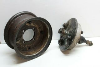 Vintage Cushman Scooter Wheel Rim Hub Drum Backing Plate Brake Cam Lever